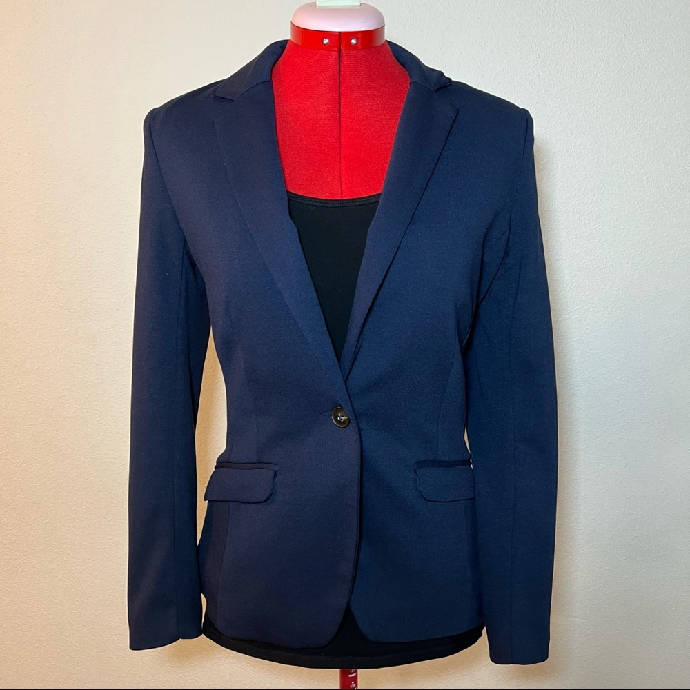 H&M Women’s Navy Blue Blazer Jacket Size 4